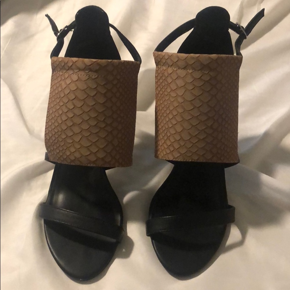 Black strappy heels